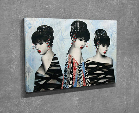 Tablou decorativ, DC366, Rama din lemn (grosime 3 cm), Multicolor