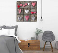 Tablou decorativ, KC220, Rama din lemn (grosime 3 cm), Multicolor