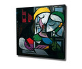 Tablou decorativ, KC244, Rama din lemn (grosime 3 cm), Multicolor