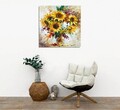 Tablou decorativ, KC265, Rama din lemn (grosime 3 cm), Multicolor