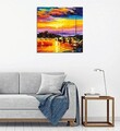 Tablou decorativ, KC266, Rama din lemn (grosime 3 cm), Multicolor