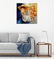 Tablou decorativ, KC272, Rama din lemn (grosime 3 cm), Multicolor