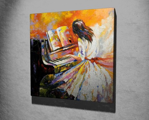 Tablou decorativ, KC273, Rama din lemn (grosime 3 cm), Multicolor
