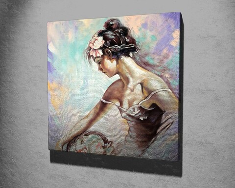 Tablou decorativ, KC275, Rama din lemn (grosime 3 cm), Multicolor