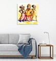 Tablou decorativ, KC278, Rama din lemn (grosime 3 cm), Multicolor