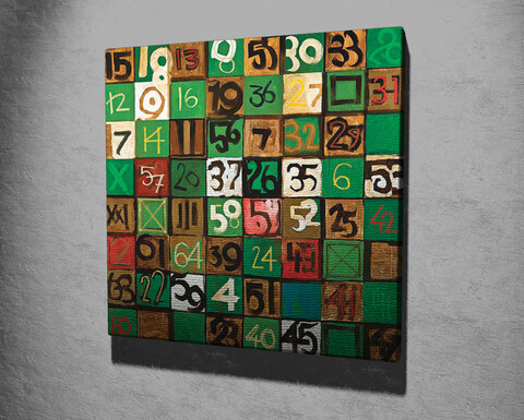 Tablou decorativ, KC288, Rama din lemn (grosime 3 cm), Multicolor