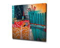 Tablou decorativ, KC292, Rama din lemn (grosime 3 cm), Multicolor
