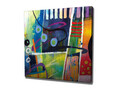 Tablou decorativ, KC293, Rama din lemn (grosime 3 cm), Multicolor