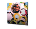 Tablou decorativ, KC294, Rama din lemn (grosime 3 cm), Multicolor