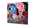 Tablou decorativ, KC296, Rama din lemn (grosime 3 cm), Multicolor
