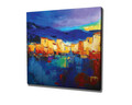 Tablou decorativ, KC308, Rama din lemn (grosime 3 cm), Multicolor