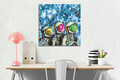Tablou decorativ, KC336, Rama din lemn (grosime 3 cm), Multicolor