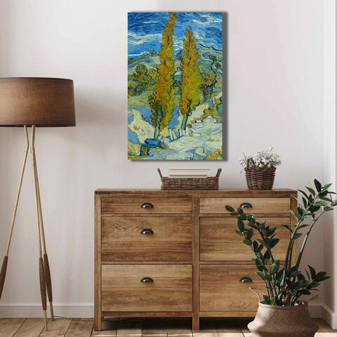 Tablou decorativ, 4570VANGOGH057, Lemn, Multicolor