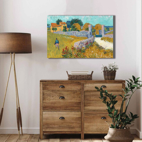 Tablou decorativ, 4570VANGOGH066, Lemn, Multicolor