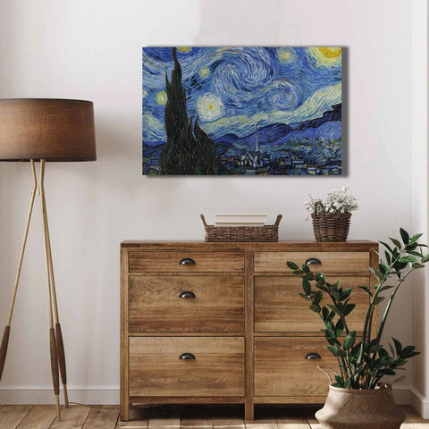Tablou decorativ, 4570VANGOGH074, Canvas, Lemn, Multicolor