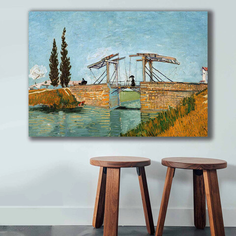 Tablou decorativ, 70100VANGOGH006, Canvas, Lemn, Multicolor