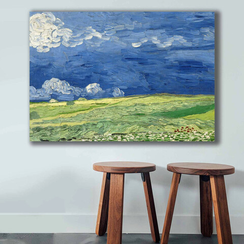 Tablou decorativ, 70100VANGOGH011, Canvas, Lemn, Multicolor