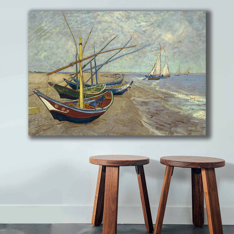Tablou decorativ, 70100VANGOGH013, Canvas, Lemn, Multicolor