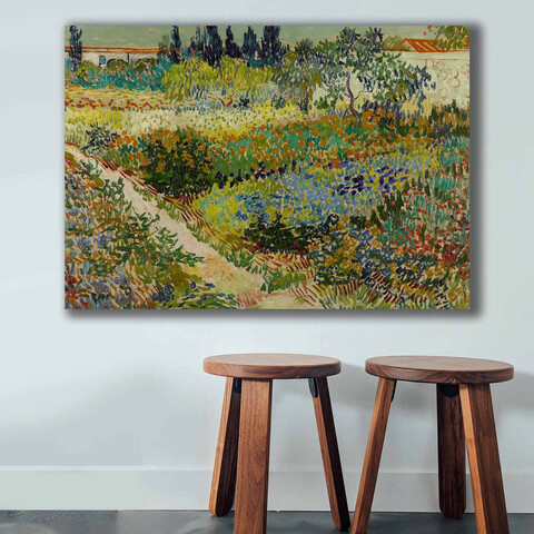 Tablou decorativ, 70100VANGOGH040, Canvas, Lemn, Multicolor