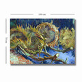 Tablou decorativ, 70100VANGOGH076, Canvas, Lemn, Multicolor