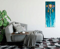 Tablou decorativ, PC316, 50% BUMBAC / 50% POLIESTER / Imprimare digitală pe pânză / Dimensiuni: 30 x 80 cm / Ramă din lemn: 2 x 3 cm, Multicolor
