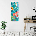 Tablou decorativ, PC322, 50% BUMBAC / 50% POLIESTER / Imprimare digitală pe pânză / Dimensiuni: 30 x 80 cm / Ramă din lemn: 2 x 3 cm, Multicolor