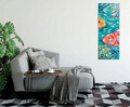Tablou decorativ, PC322, 50% BUMBAC / 50% POLIESTER / Imprimare digitală pe pânză / Dimensiuni: 30 x 80 cm / Ramă din lemn: 2 x 3 cm, Multicolor