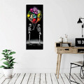 Tablou decorativ, PC323, 50% BUMBAC / 50% POLIESTER / Imprimare digitală pe pânză / Dimensiuni: 30 x 80 cm / Ramă din lemn: 2 x 3 cm, Multicolor