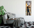 Tablou decorativ, PC328, 50% BUMBAC / 50% POLIESTER / Imprimare digitală pe pânză / Dimensiuni: 30 x 80 cm / Ramă din lemn: 2 x 3 cm, Multicolor