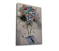 Tablou decorativ, WY221 (50 x 70), 50% BUMBAC / 50% POLIESTER / Imprimare digitală pe pânză / Dimensiuni: 50 x 70 cm / Ramă din lemn: 2 x 3 cm, Multicolor