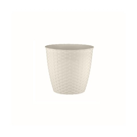 Ghiveci Rattan 24 cm, crem