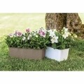 Jardiniera Rattan 50 cm, plastic, moka