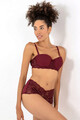 Set lenjerie intima sutien si chiloti, 999MRE1604 - 90, Miorre, Rosu claret