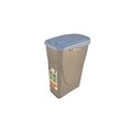 Cos de gunoi ECO BIN cu capac push, colectare selectiva, plastic, 25 L, albastru