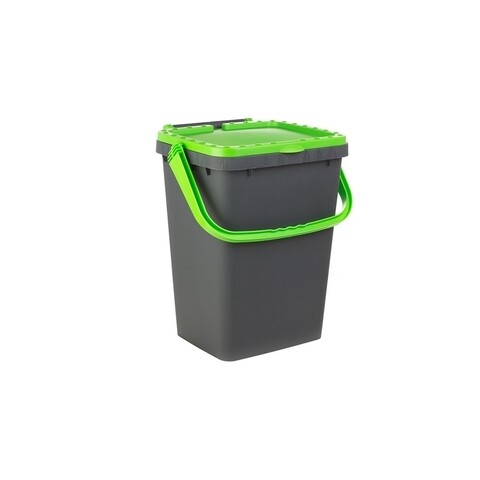 Cos de gunoi ECO PLUS stivuibil, colectare selectiva, plastic, 50 L, verde