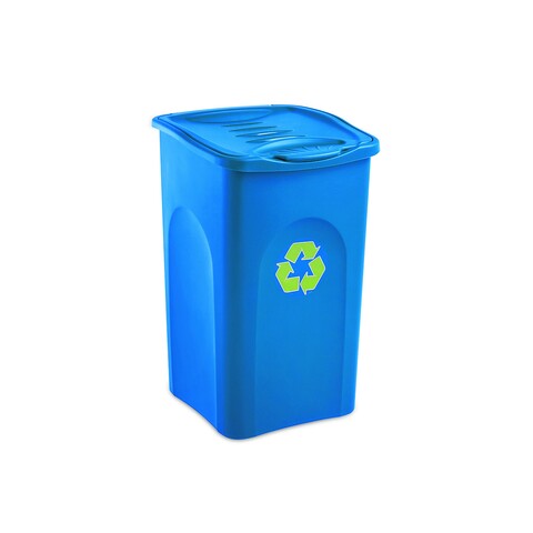 Pubela Begreen cu capac, colectare selectiva, plastic, 50 L, albastru