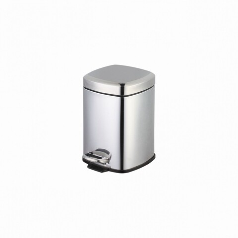 Cos de gunoi patrat cu pedala, inox, 6 L