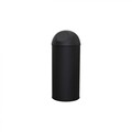 Cos de gunoi cu capac push, inox, 30 L, negru