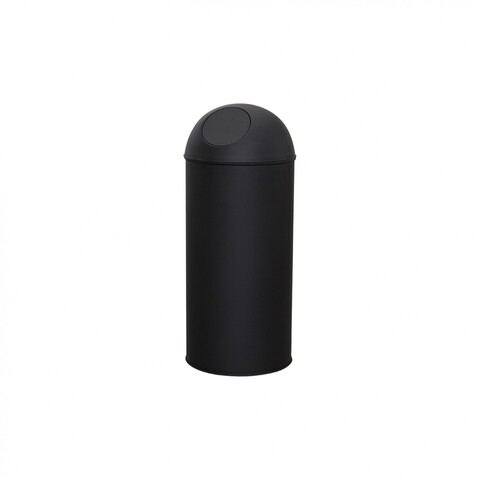 Cos de gunoi cu capac push, inox, 45 L, negru
