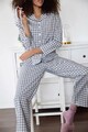 Set pijamale dama, 215XHN1708 - 36, Xhan, 50% bumbac / 50% poliester, Gri