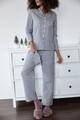 Set pijamale dama, 215XHN1708 - 36, Xhan, 50% bumbac / 50% poliester, Gri