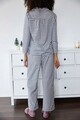 Set pijamale dama, 215XHN1708 - 36, Xhan, 50% bumbac / 50% poliester, Gri