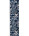 Covor Wonderlust Dark Blue, Flair Rugs, 80x300 cm, polipropilena, albastru inchis