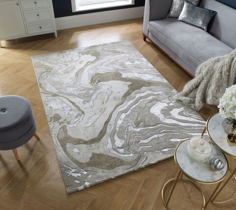 Covor Marbled, Flair Rugs, 80x150 cm, polipropilena/poliester, natural