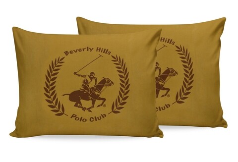 Set 2 fete de perna, Beverly Hills Polo Club, Mustard Brown, 50 x 70 cm, 100% bumbac