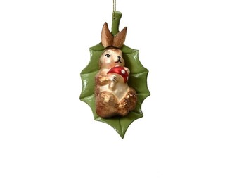 Multicolor, Rabbit w mushroom on leave