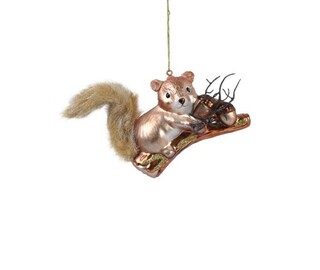 Barna;Aranyszín, Squirrel on acorn branch