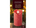 Lumineo Gyertya LED-el, H13 cm, viasz, piros