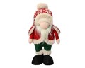 Gnome w hat w snowflake Dísz, Decoris, 19x12x40 cm, poliészter, színes