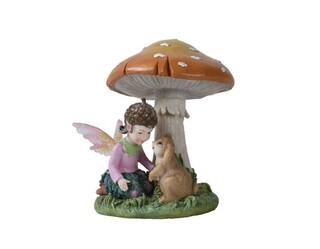 Színes, Girl and bunny under mushroom